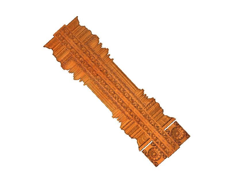 Piller - PILLER-11 Traditional Ornamental Fluted Column Architectural 3D Model